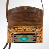 American Darling Organiser Hand Tooled Saddle blanket Genuine Leather Western Women Bag Handbag Purse Travel Bags College