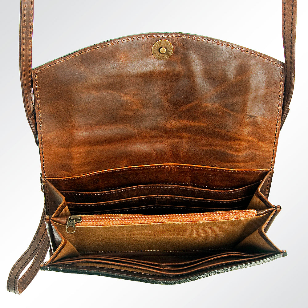 American Darling Organiser Hand Tooled Saddle blanket Genuine Leather Western Women Bag Handbag Purse Travel Bags College