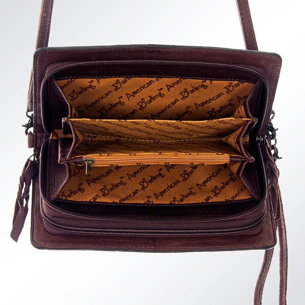 American Darling Organiser Hand Tooled Genuine Leather Western Women Bag Handbag Purse | Travel Bags College Casual
