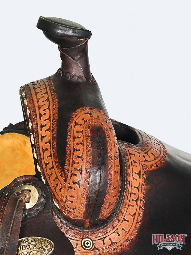 HILASON Western Horse Saddle American Leather Ranch Roping | Hand Tooled Wade & For Horses