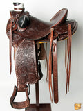 Western Horse Wade Saddle American Leather Trail Barrel Hilason Dark Brown