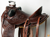 Western Horse Wade Saddle American Leather Trail Barrel Hilason Dark Brown