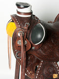 Western Horse Wade Saddle American Leather Trail Barrel Hilason Dark Brown
