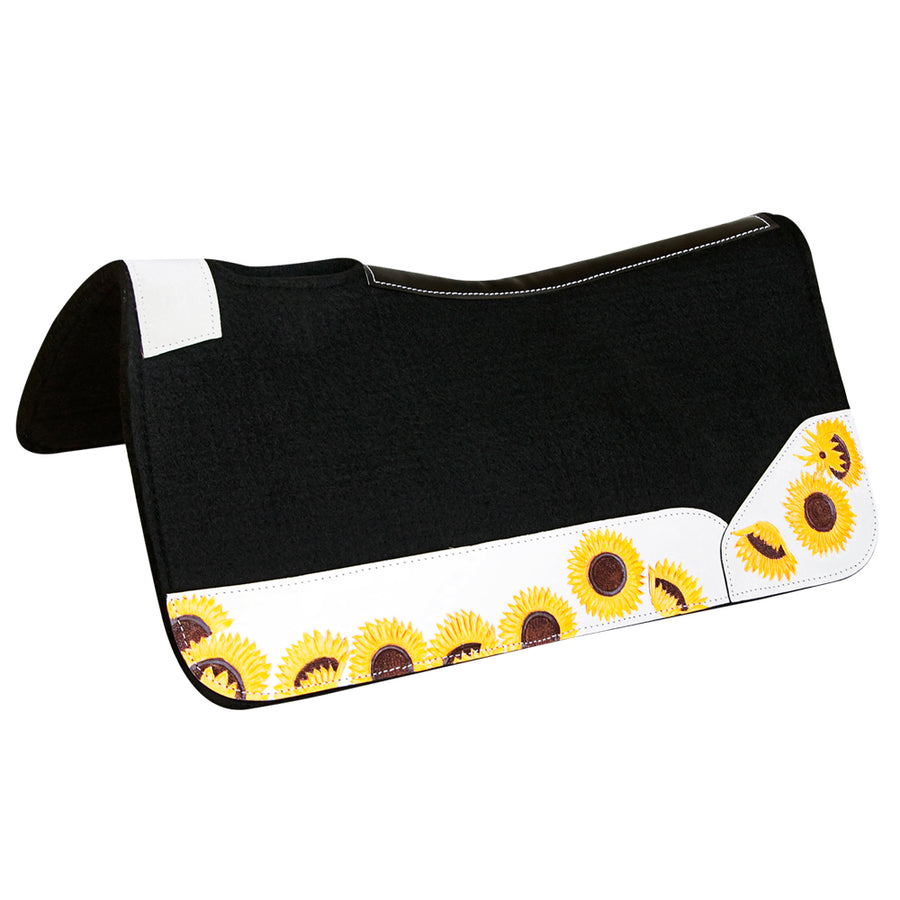 Horse Saddle PAD Western Contoured Wool Felt Moisture Wicking 31 x 32 - Uhorse