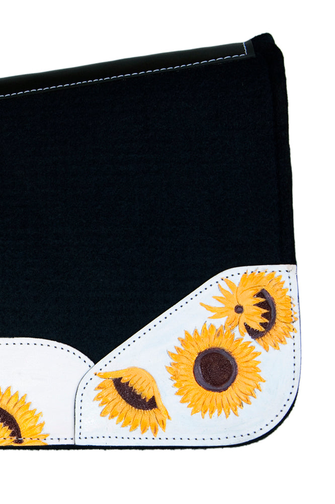 Horse Saddle PAD Western Contoured Wool Felt Moisture Wicking 31 x 32