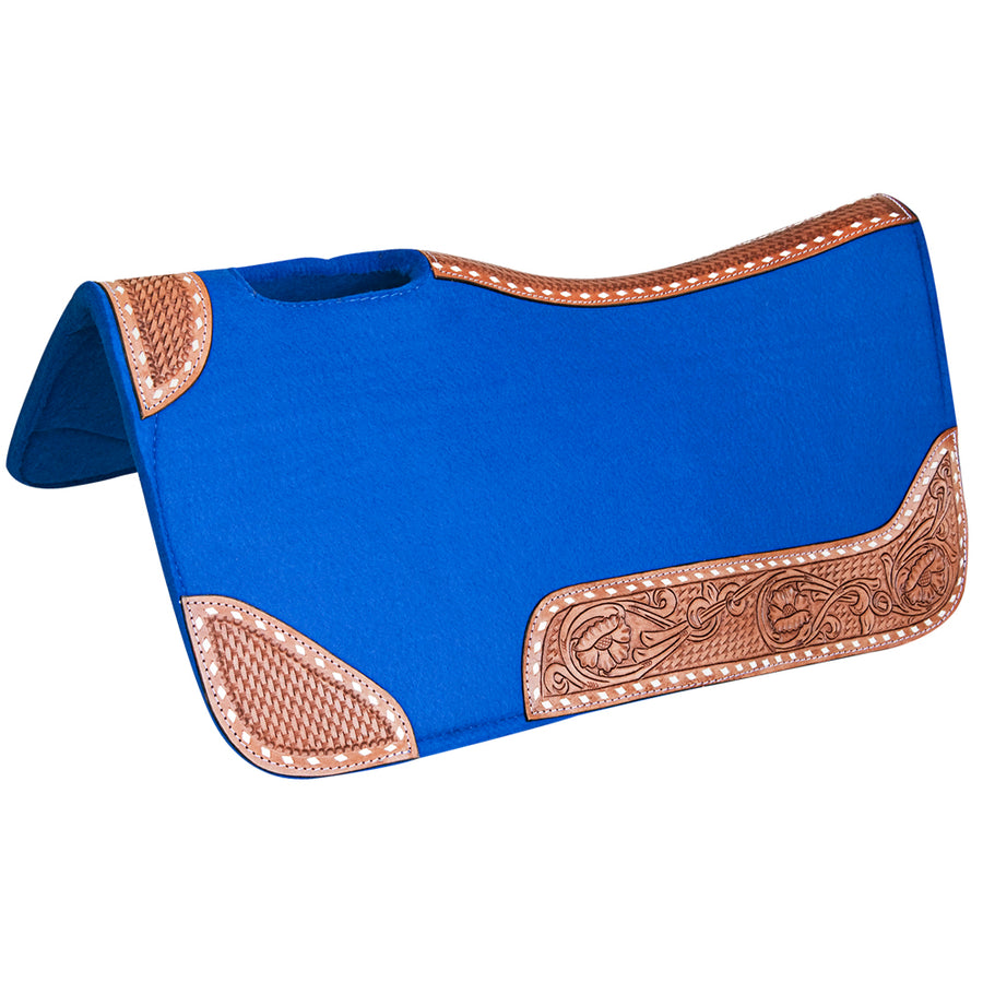 Horse Saddle PAD Western Contoured Wool Felt Moisture Wicking 31 x 32 - Uhorse