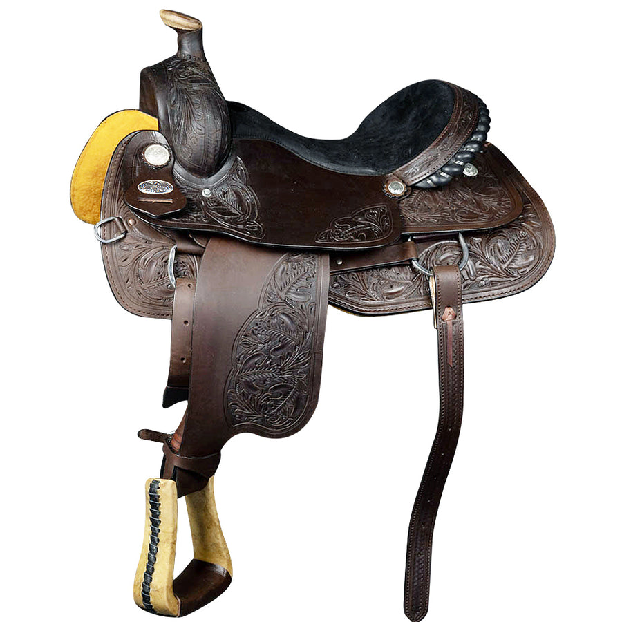 15 In W. H. Saddle American Leather Cowboy Trail Ranch Roping Hilason by Hilason – Cowboy and equestrian accessories