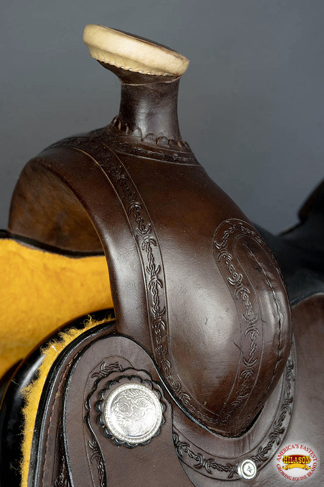 HILASON Western Horse Saddle American Leather Ranch Roping Trail | Hand Tooled Wade & For Horses