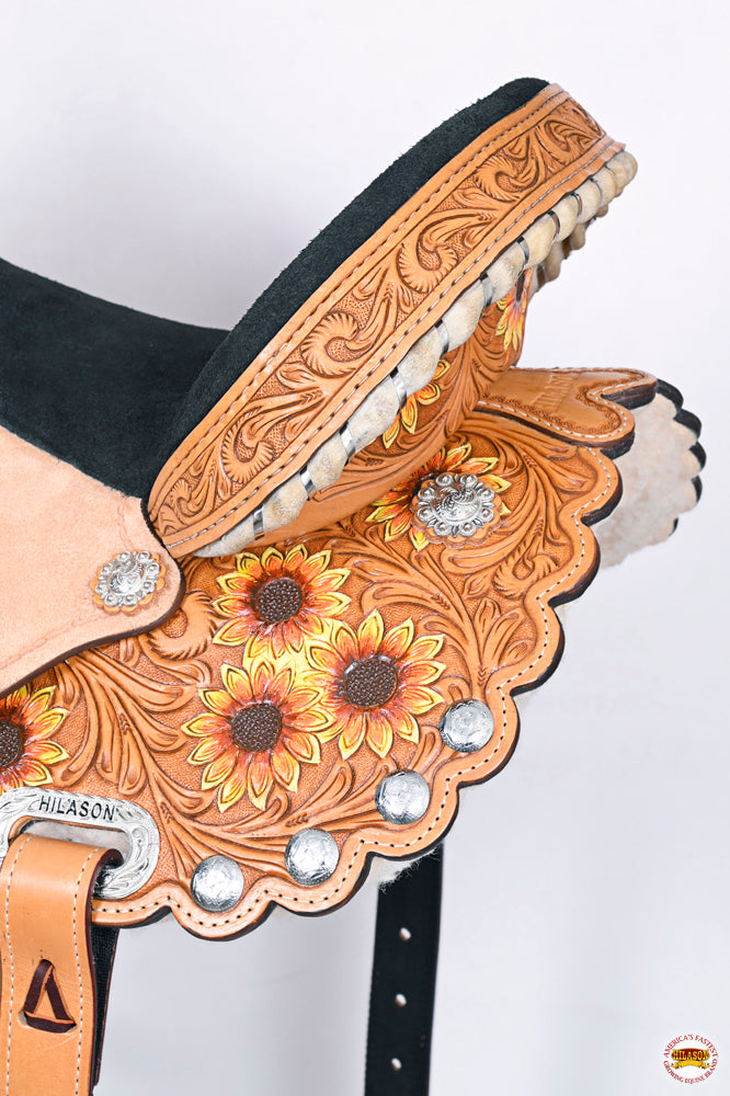 HILASON Flex Tree Western Horse Saddle American Leather Trail | for Horses