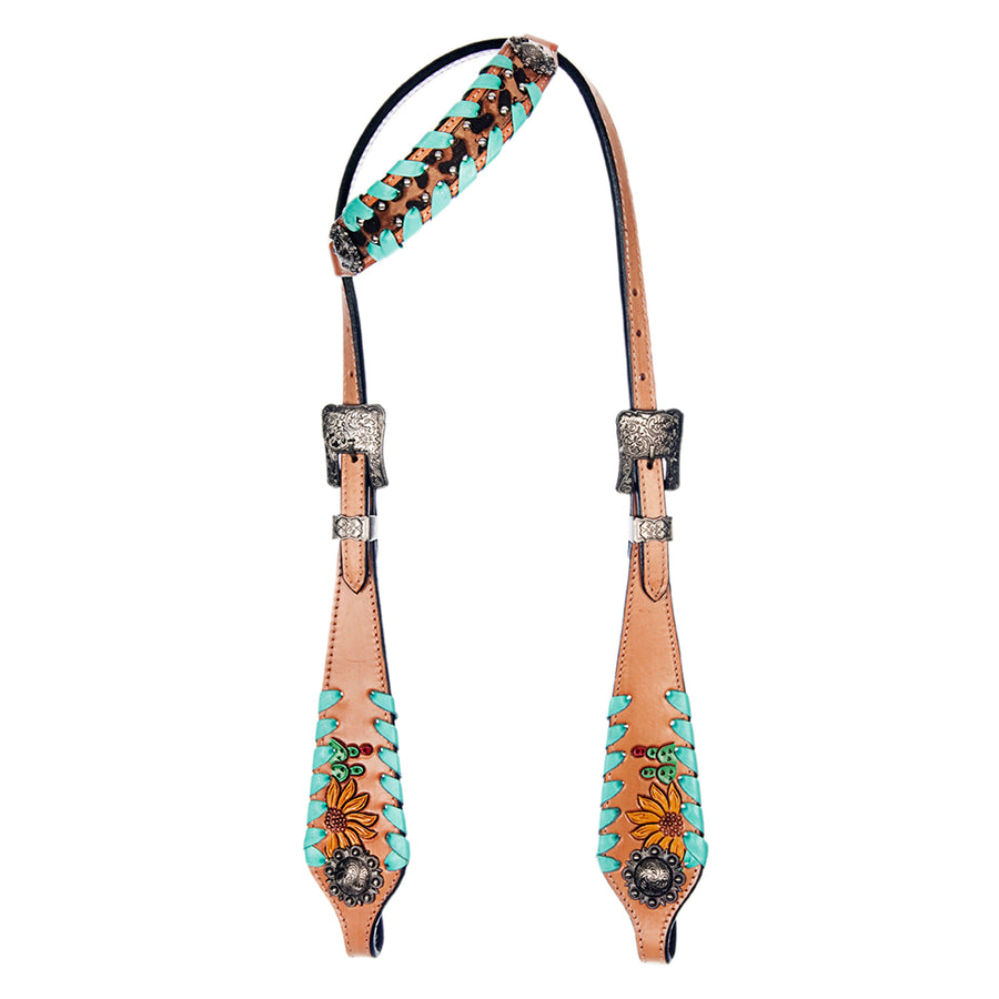American Darling Western Horse Floral Genuine Leather Headstall | Tack for Horses