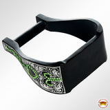 HILASON Horse Western Saddle Engraved Metal Roper Stirrups | tack Trail Riding