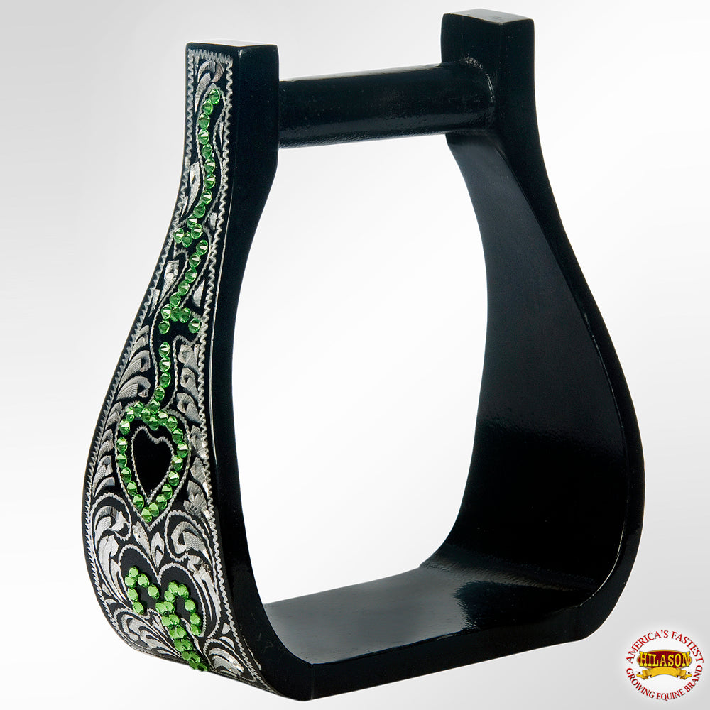HILASON Horse Western Saddle Engraved Metal Roper Stirrups | tack Trail Riding