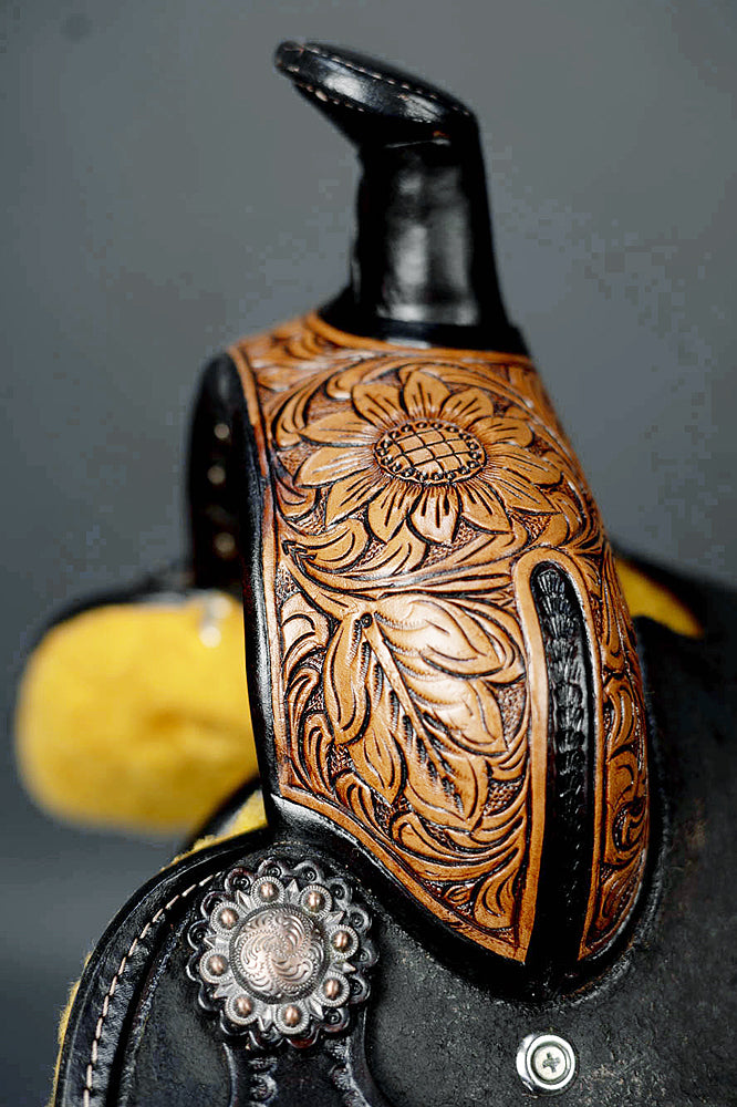 13 In Western Leather Youth Child Horse Saddle Trail Barrel Racing