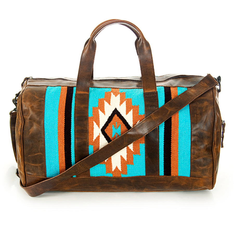 American Darling Duffel Saddle Blanket Genuine Leather Western Women Bag | Handbag Duffel Weekend