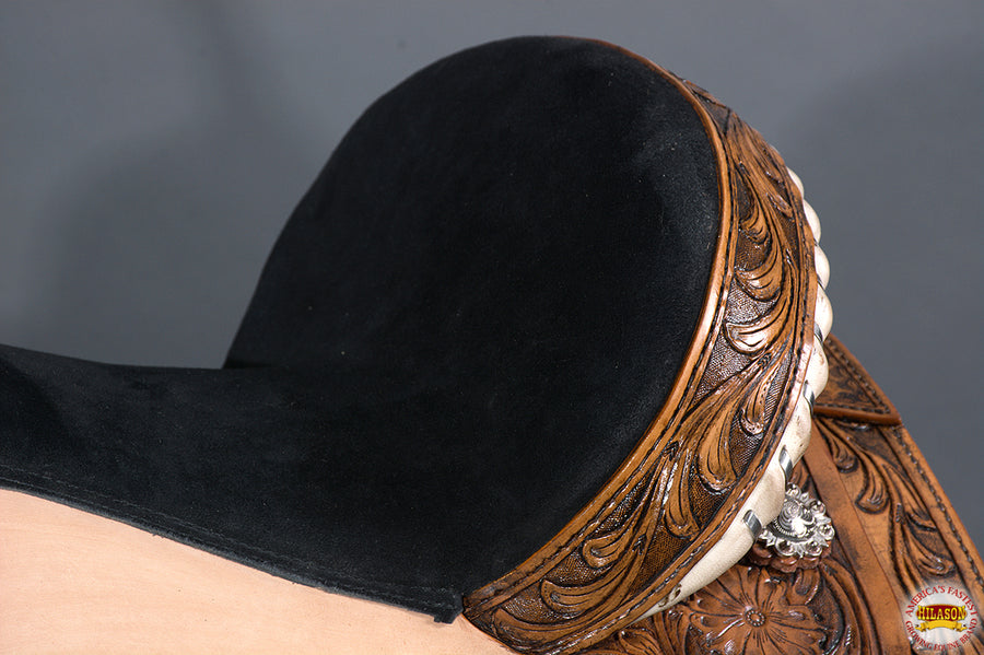 HILASON Western Horse Saddle American Leather Flex Trail Barrel | for Horses
