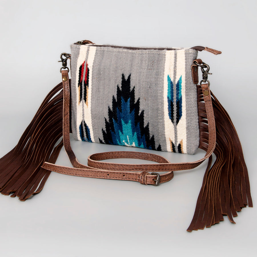 American Darling Western Cross body Bag with Saddle Blanket and Fringes - Uhorse