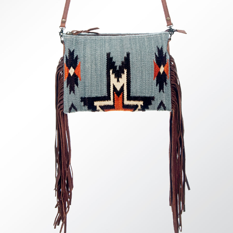 American Darling CrossBody Bag Saddle Blanket Fabric Genuine Leather Western Women Handbag Purse | for Cute Travel