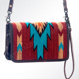 American Darling ORGANISER Upcycled Wool Genuine Leather women bag western handbag purse