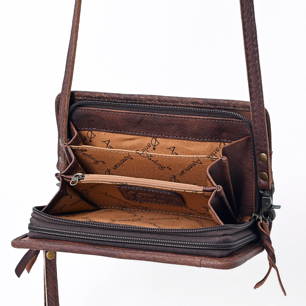 American Darling Organiser Saddle Blanket Genuine Leather Women Bag Western Handbag Purse