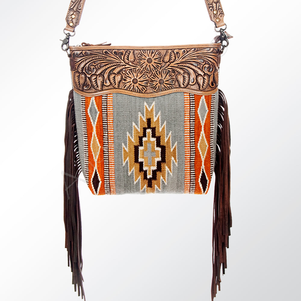 American Darling Cross Body Hand Tooled Saddle Blanket Genuine Leather Western Women Bag Handbag Purse | Crossbody for Cute
