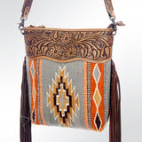 American Darling Cross Body Hand Tooled Saddle Blanket Genuine Leather Western Women Bag Handbag Purse | Crossbody for Cute