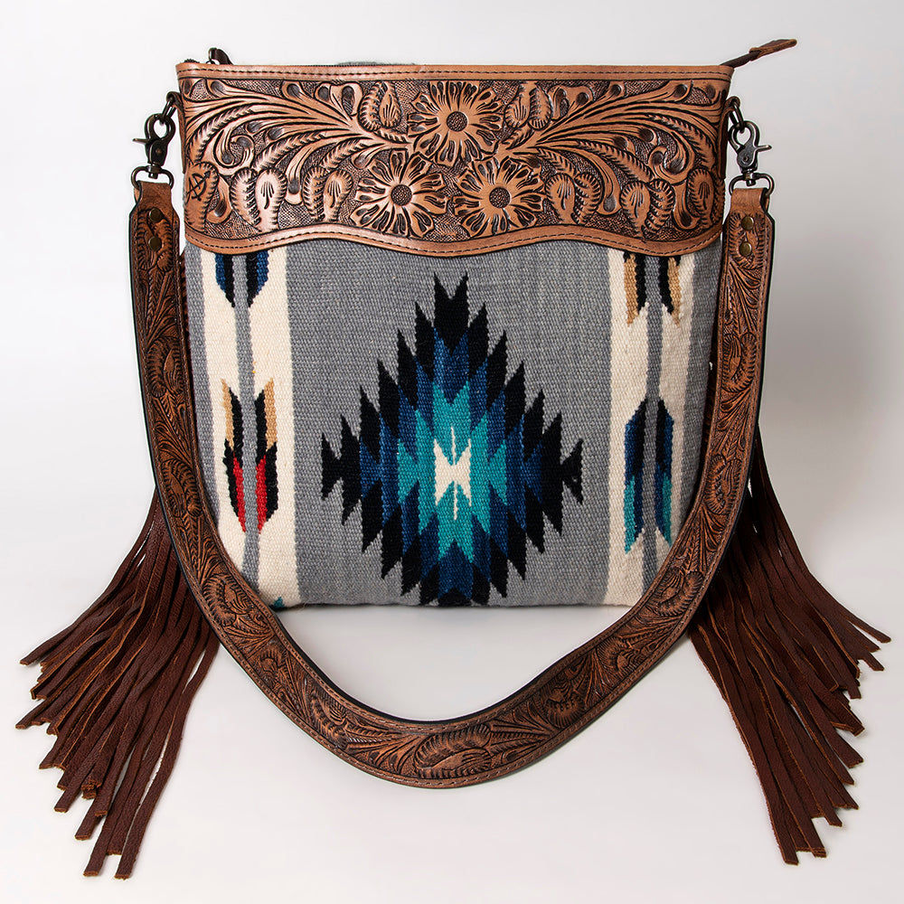 American Darling Cross Body Hand Tooled Saddle Blanket Genuine Leather Western Women Bag Handbag Purse | Crossbody for Cute