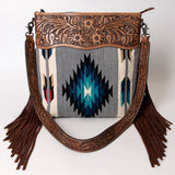 American Darling Cross Body Hand Tooled Saddle Blanket Genuine Leather Western Women Bag Handbag Purse | Crossbody for Cute