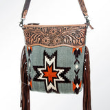 American Darling Cross Body Hand Tooled Saddle Blanket Genuine Leather Western Women Bag Handbag Purse | Crossbody for Cute