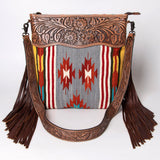 American Darling Cross Body Hand Tooled Saddle Blanket Genuine Leather Western Women Bag Handbag Purse | Crossbody for Cute