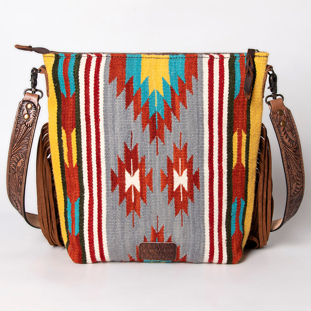 American Darling Cross Body Hand Tooled Saddle Blanket Genuine Leather Western Women Bag Handbag Purse | Crossbody for Cute