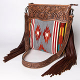 American Darling Cross Body Hand Tooled Saddle Blanket Genuine Leather Western Women Bag Handbag Purse | Crossbody for Cute