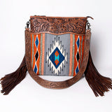 American Darling Cross Body Hand Tooled Saddle Blanket Genuine Leather Western Women Bag Handbag Purse | Crossbody for Cute