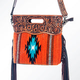 American Darling Clutch Hand Tooled Saddle Blanket Genuine Leather Women Bag Western Handbag Purse| Leather Clutch Bag |