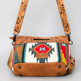American Darling Clutch Hand Tooled Saddle Blanket Fabric Genuine Leather Western Women Bag Handbag Purse | Purses for Cute