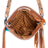 American Darling Clutch Hand Tooled Saddle Blanket Fabric Genuine Leather Western Women Bag Handbag Purse | Purses for Cute