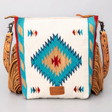 American Darling Cross Body Hand Tooled Saddle Blanket Genuine Leather Western Women Bag Handbag Purse | Crossbody for Cute