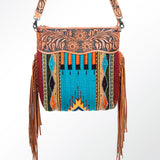 American Darling Cross Body Hand Tooled Saddle Blanket Genuine Leather Western Women Bag Handbag Purse | Crossbody for Cute