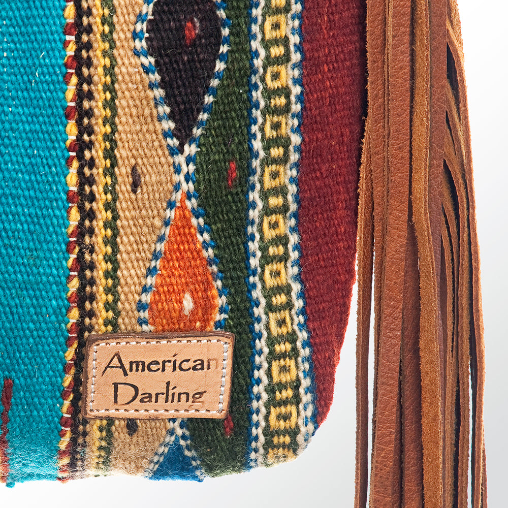 American Darling Cross Body Hand Tooled Saddle Blanket Genuine Leather Western Women Bag Handbag Purse | Crossbody for Cute