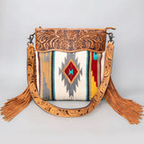 American Darling Cross Body Hand Tooled Saddle Blanket Genuine Leather Western Women Bag Handbag Purse | Crossbody for Cute