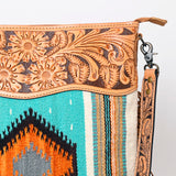 American Darling Cross Body Hand Tooled Saddle Blanket Genuine Leather Western Women Bag Handbag Purse | Crossbody for Cute