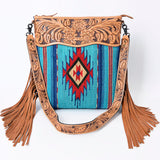 American Darling Cross Body Hand Tooled Saddle Blanket Genuine Leather Western Women Bag Handbag Purse | Crossbody for Cute