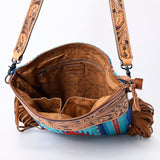 American Darling Cross Body Hand Tooled Saddle Blanket Genuine Leather Western Women Bag Handbag Purse | Crossbody for Cute