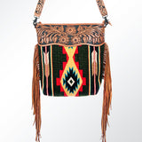 American Darling Cross Body Hand Tooled Saddle Blanket Genuine Leather Western Women Bag Handbag Purse | Crossbody for Cute