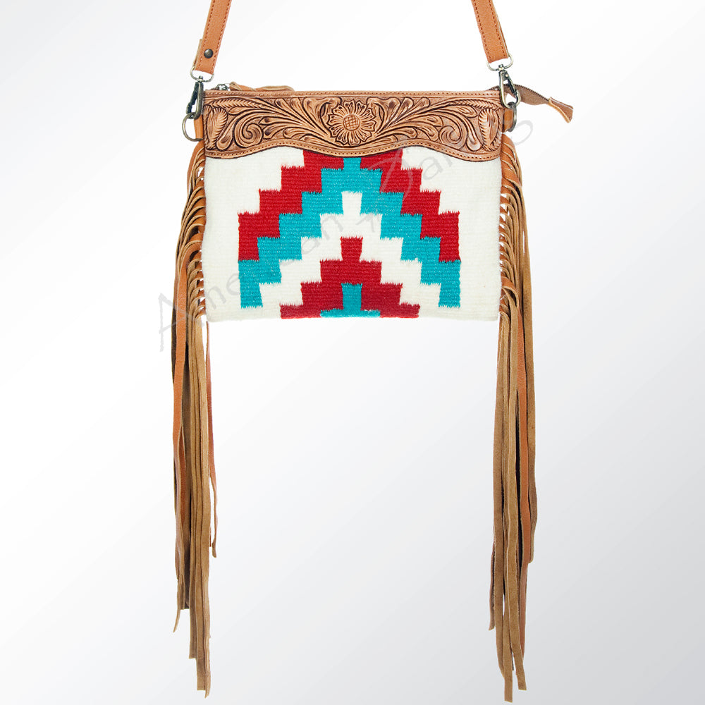 American Darling Cross Body Hand Tooled Saddle Blanket Genuine Leather Western Women Bag Handbag Purse | Crossbody for Cute