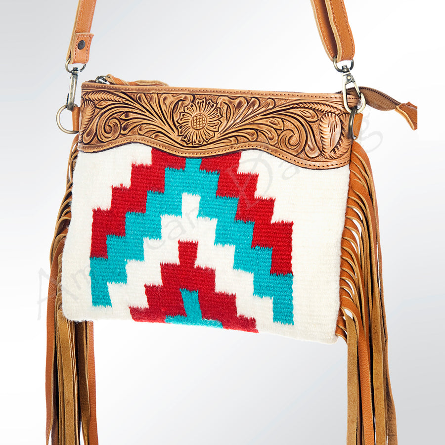 American Darling Cross Body Hand Tooled Saddle Blanket Genuine Leather Western Women Bag Handbag Purse | Crossbody - Uhorse