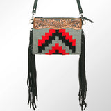 American Darling Cross Body Hand Tooled Saddle Blanket Genuine Leather Western Women Bag Handbag Purse | Crossbody for Cute