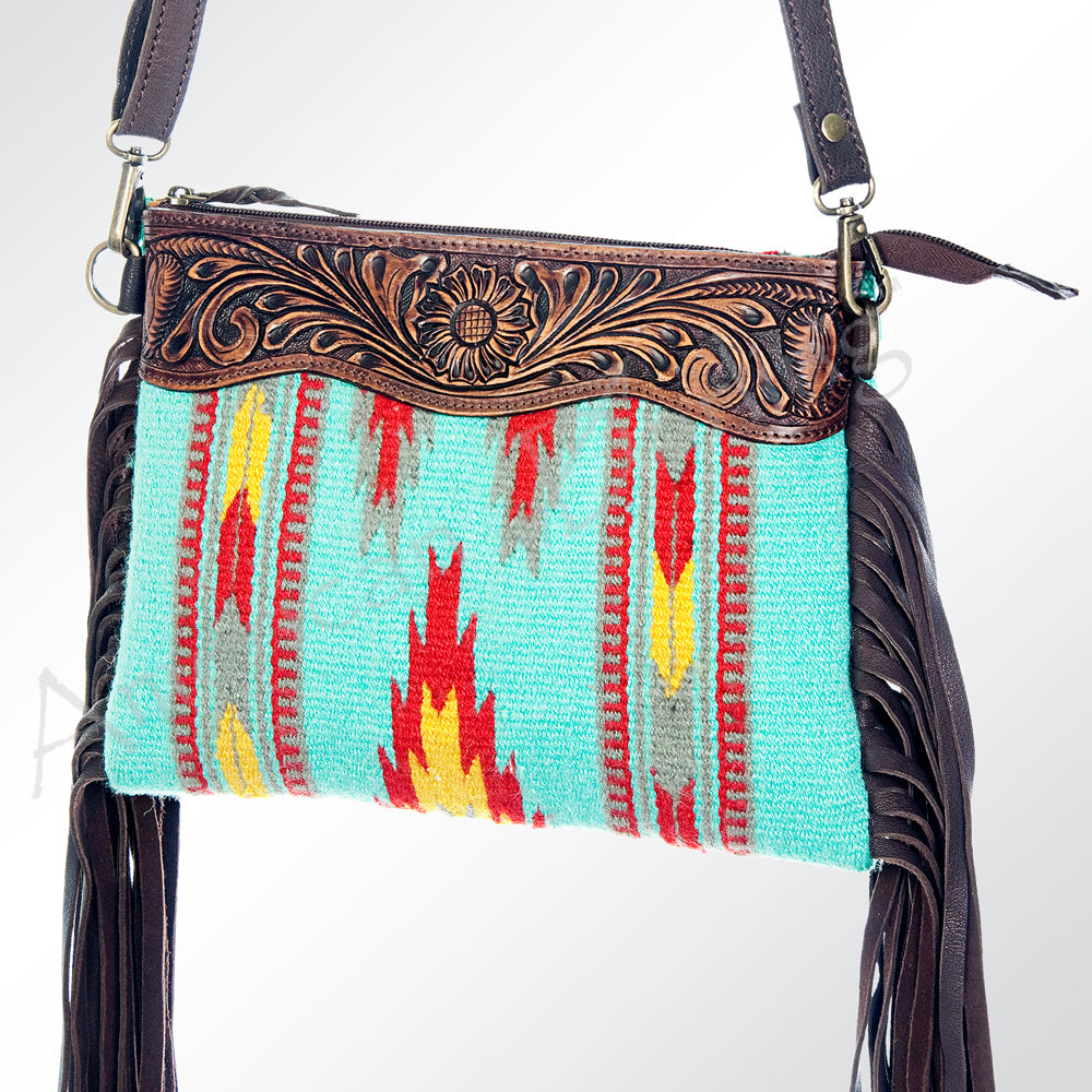 American Darling Cross Body Hand Tooled Saddle Blanket Genuine Leather Western Women Bag Handbag Purse | Crossbody for Cute
