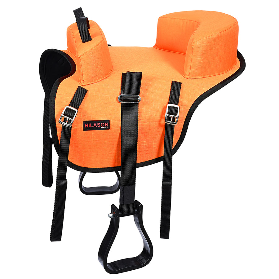 Hilason Horse Bareback Saddle Ride on Pad Anti Slip Base Orange - Uhorse