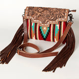 American Darling Crossbody Saddle Blanket Hand Tooled Genuine Leather Western Women Bag Handbag Purse Travel Bags
