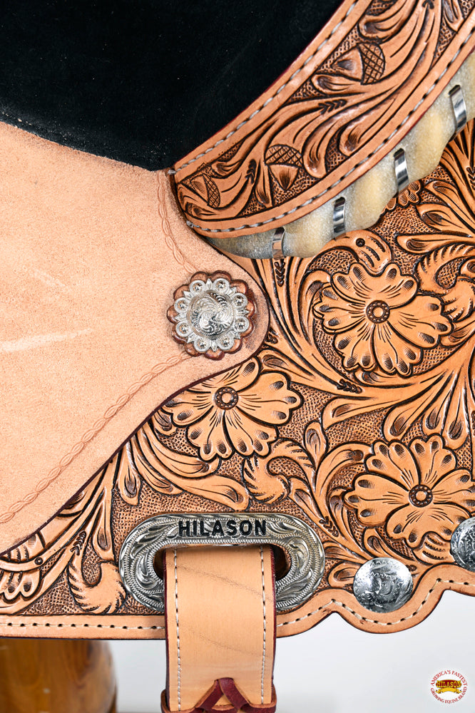 HILASON Western Horse Saddle American Leather Flex Trail Barrel Tack | for Horses